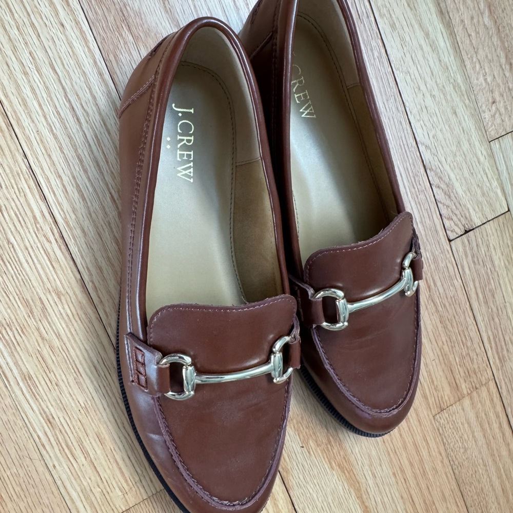 Women’s Brown J.Crew Penny Loafers (Size 8)